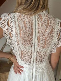 Robe dentelle Elise Blanche