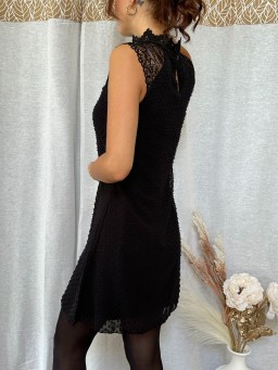 Robe Lina dentelle Noir