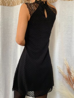 Robe Lina dentelle Noir