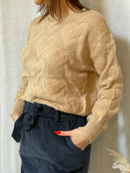 Pull Loeve Beige