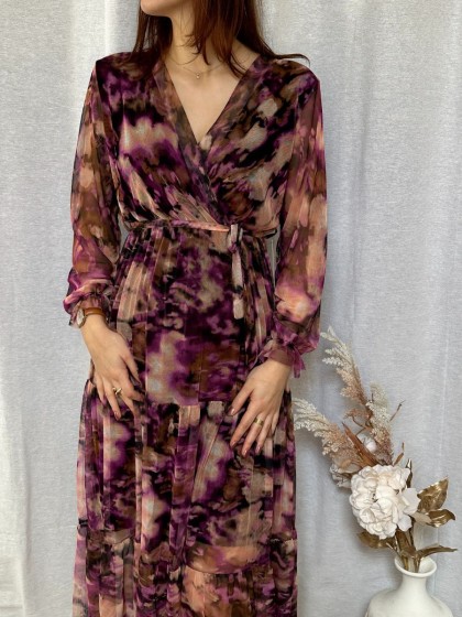 Robe longue Georgia Violette