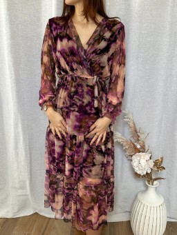 Robe longue Georgia Violette