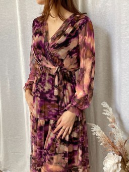 Robe longue Georgia Violette