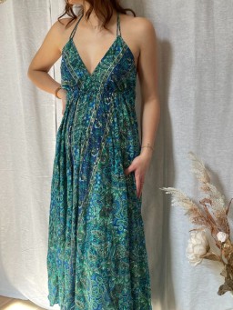 Robe longue Ivy Verte