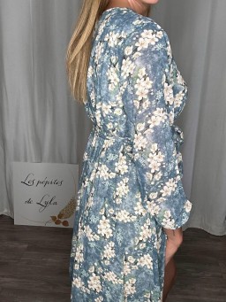 Robe courte Yolande Bleu