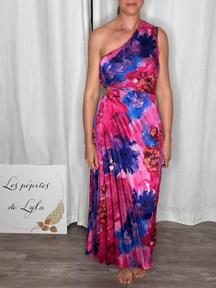 Robe longue Paola Magenta