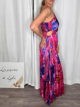 Robe longue Paola Magenta