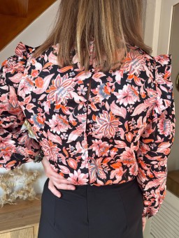 Blouse Fleurie Jade Rose